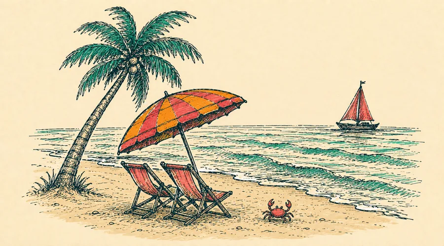 Hand-drawn illustration of Digha