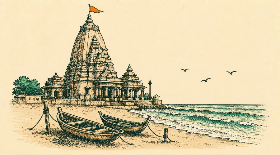 Hand-drawn illustration of Puri